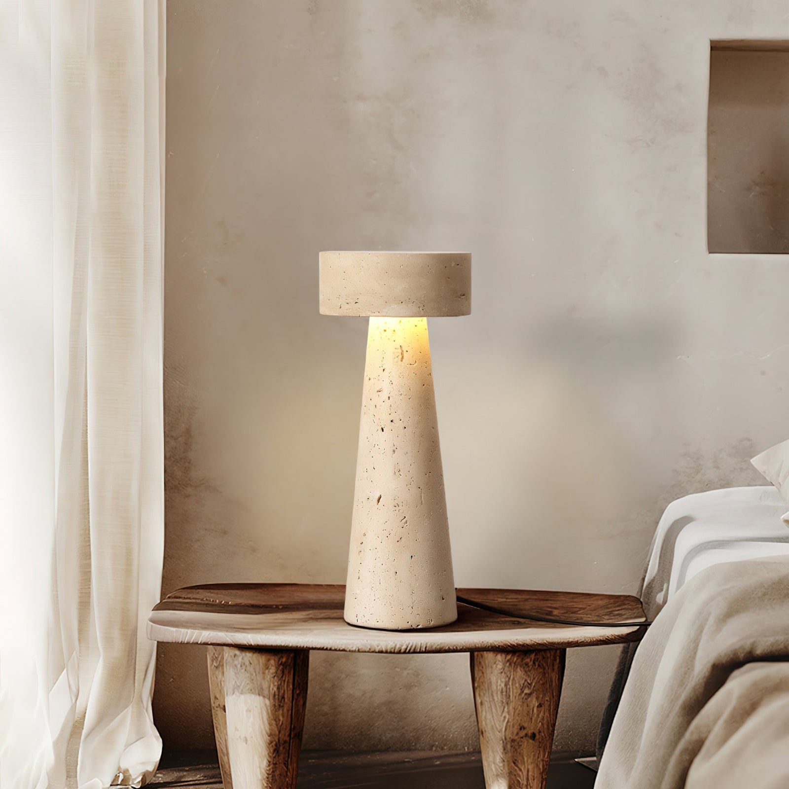 Cycladic Stone Table Lamp