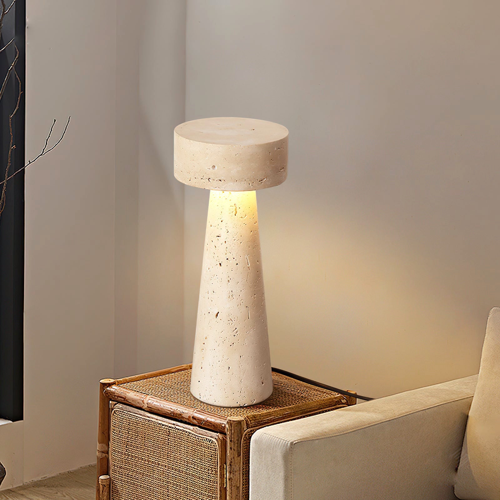 Cycladic Stone Table Lamp