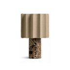Petra Cordless Linen & Marble Table Lamp