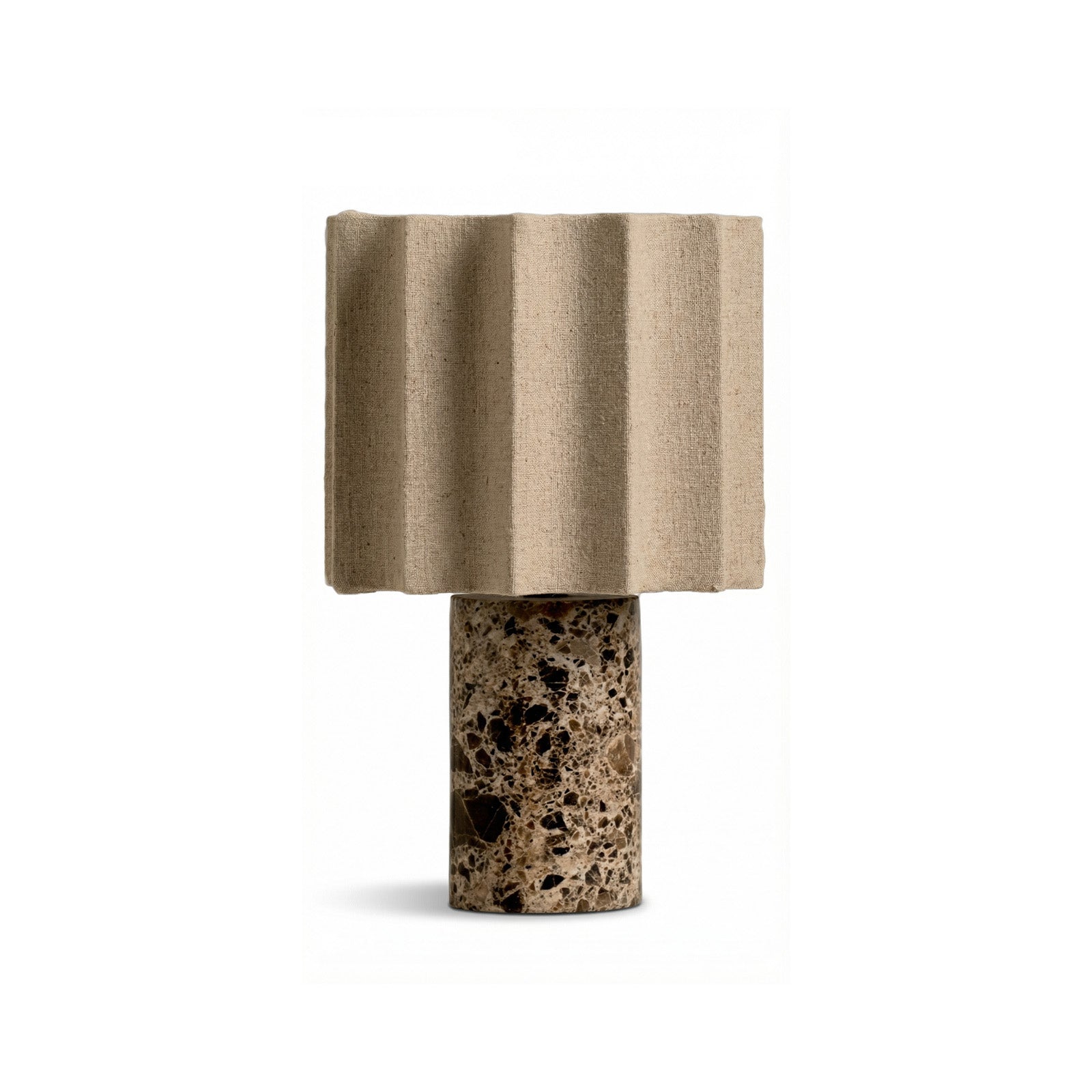 Petra Cordless Linen & Marble Table Lamp