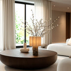 Petra Cordless Linen & Marble Table Lamp