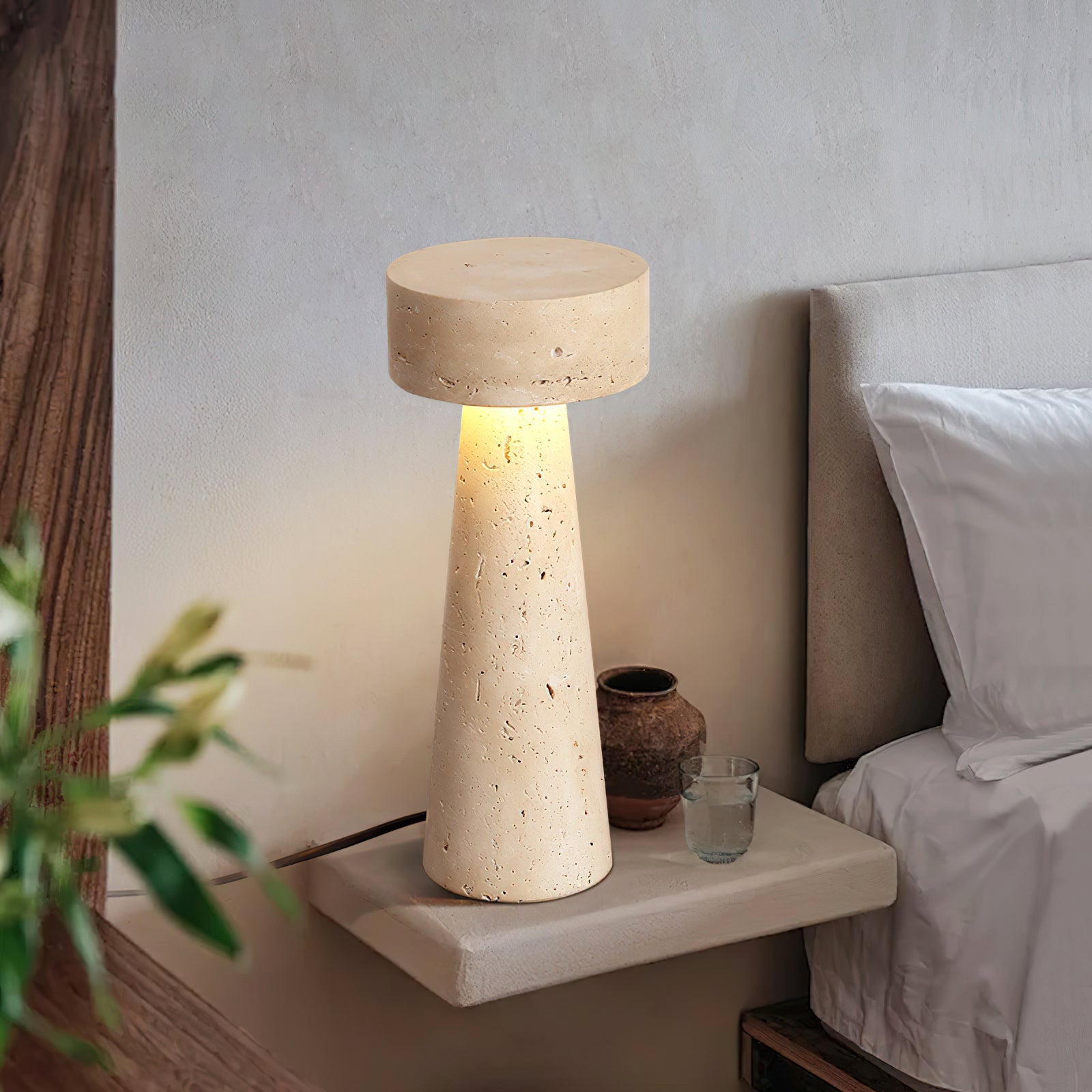 Cycladic Stone Table Lamp